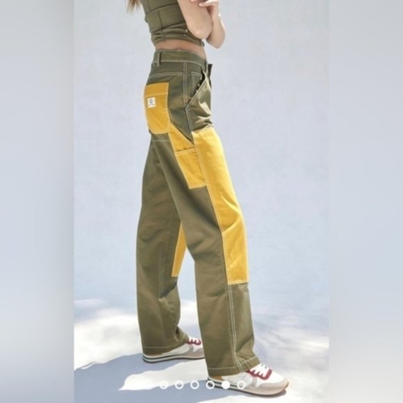 Urban Outfitters Pants - URBAN OUTFITTERS | NWT 🏷️ BDG cargo Canvas Carpenter Pant  green yellow sz 25